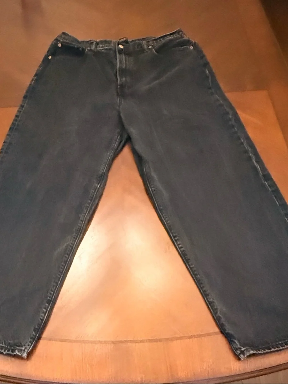 Abercrombie Ultra Baggy Black Jeans for Men 36W32L